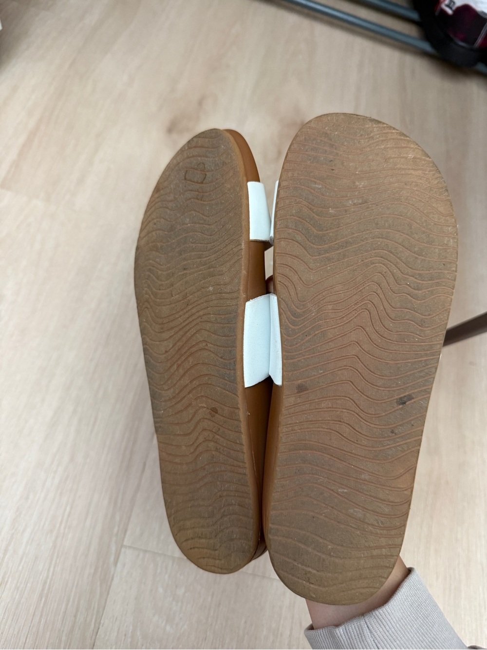Reef Women's White and Brown Double Strap Slide Sandals - Picture 2 of 3